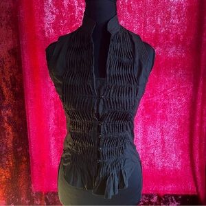 Goth Ruched Sleeveless Women's Top